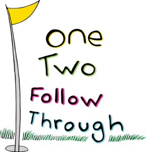 One Two Follow Through is a golf book for kids by Mary Jacobs