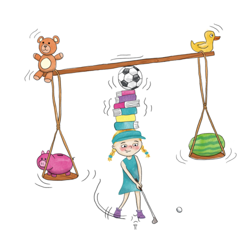 Golf game for kids, putting, swinging, and more